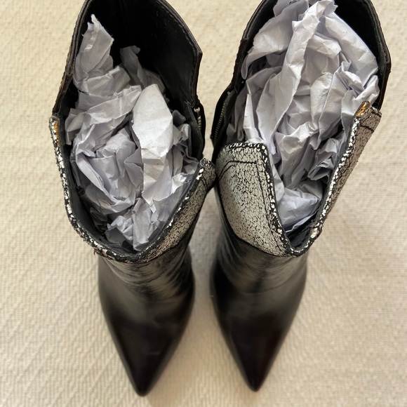 DIESEL Black Star Patch Leather Boots - Picture 9 of 9